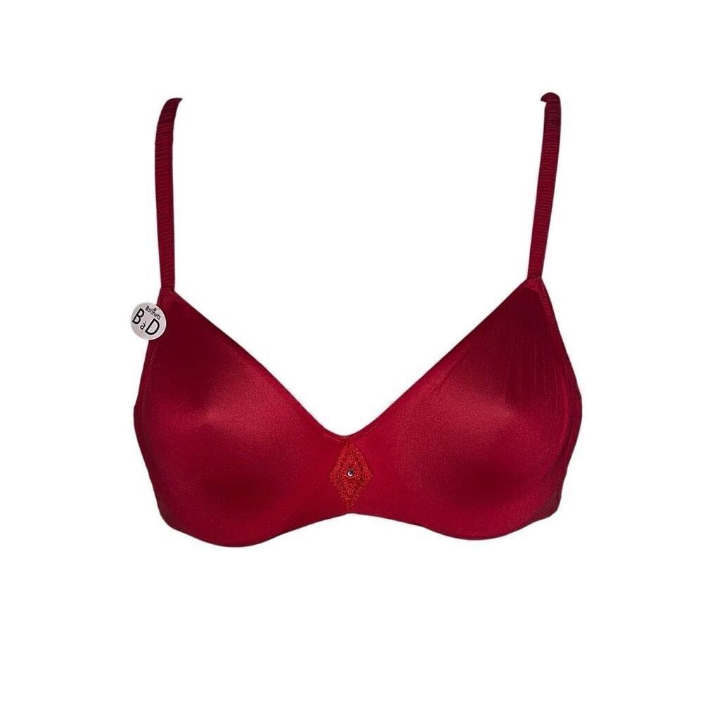 ROSY Mademoiselle France Red Luxury Rhinestone Bra NWT 32B